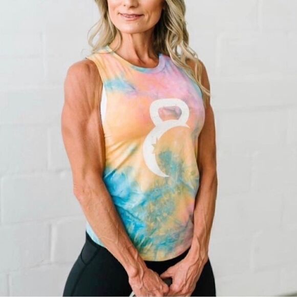 NEW Zyia hendrix kettle moon tie dye tank - Picture 1 of 5